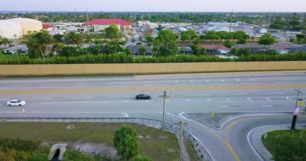Florida Six Lane Road Cape Coral Del Prado Boulevard Cars — Vídeo de Stock