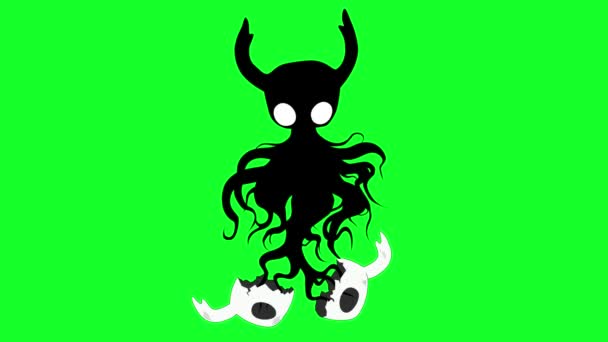 Gif Character Hollow Knight Dark Mode Levitates Moves His Tentacles — 비디오