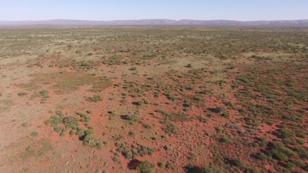 Aerial View Arid African Savannah Kalahari Region Northern Cape South — Stockvideo