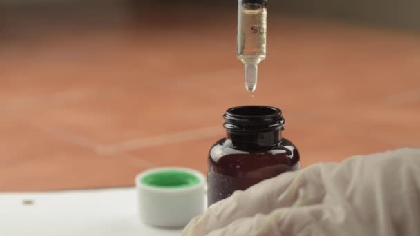 Measuring Dosage Medication Syringe Close Shot — Video
