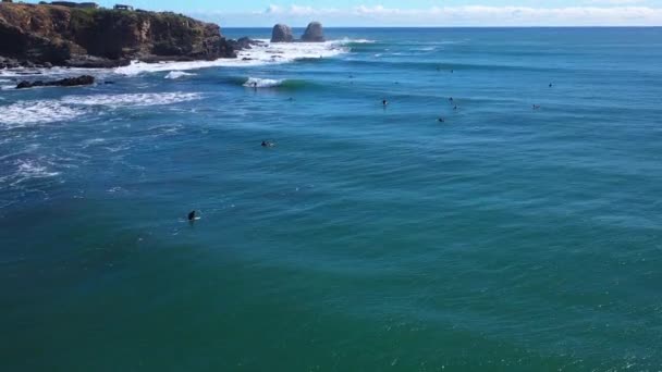 Surf Punta Lobos Chile Dia Ensolarado Paisagem Incrível Gravado Com — Vídeo de Stock