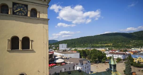 Panorama Motion Time Lapse Ilina City Slovakia Viewed Burian Tower — Vídeo de Stock