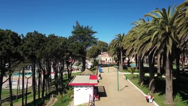 Aerial Parque Ross Historic Casino Cultural Center 1904 Shot Park — Video