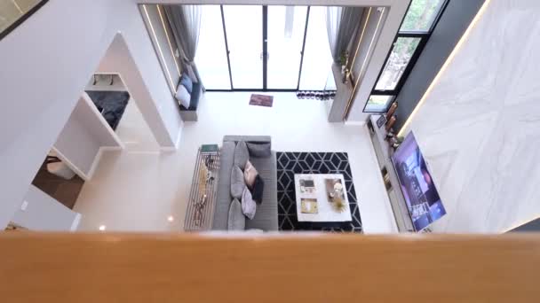 Modern Elegance Open Plan Home Decoration — Vídeos de Stock