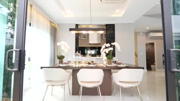 Modern Elegance Open Plan Home Decoration — Stok video