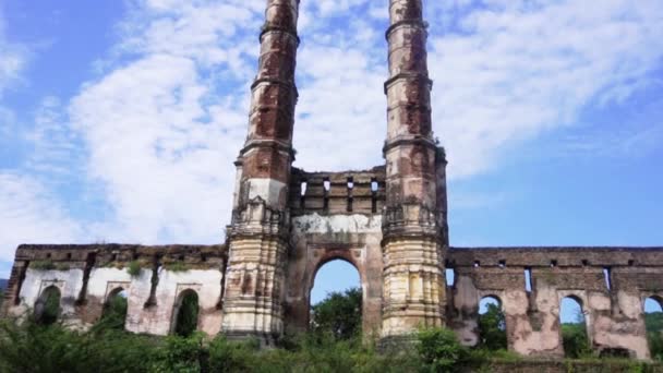 Heritage Iteri Masjid Champaner Also Known Amir Manzil Brick Tomb — Stockvideo