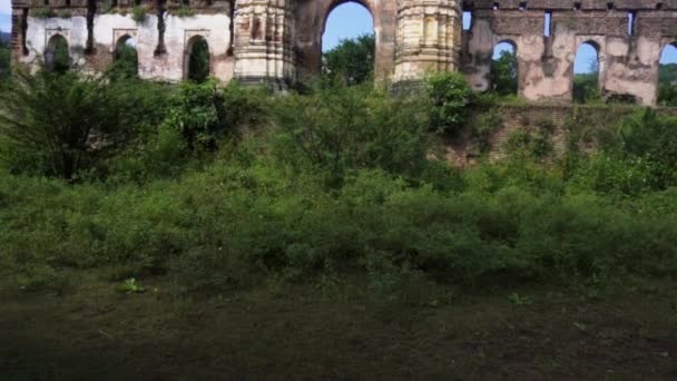 Heritage Iteri Masjid Champaner Also Known Amir Manzil Brick Tomb — Vídeo de stock