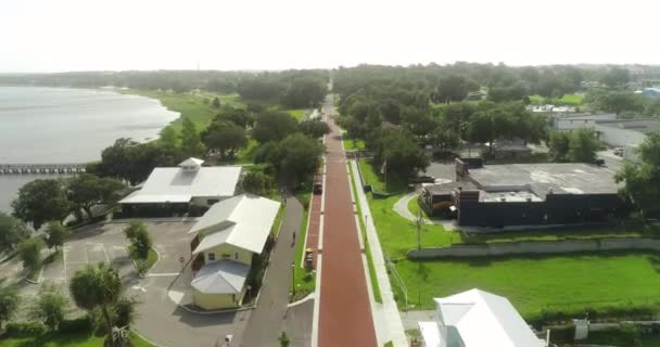 Clermont Usa 2020 Drone View Cruising West Osceola Historic Downtown — Stok video