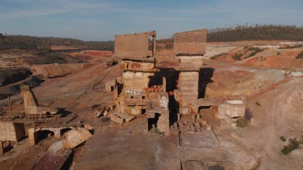 Remains Furnace Abandoned Mining Operation — Video Stock