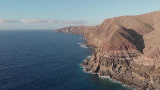 Beautiful Landscape Morenos Cliff Faced Shoreline — Stok video