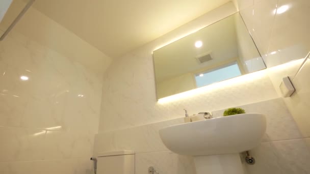 Beautiful Bathroom Decoration Idea Shower Box — Vídeo de Stock