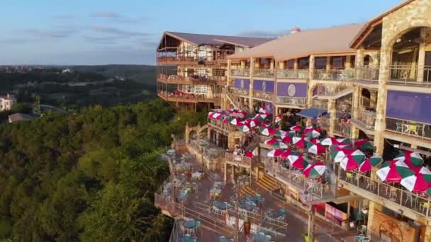 High Smooth Follow Patios Back Oasis Lake Travis Shot Austin — Stockvideo