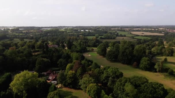 United Kingdom Kent Countryside Drone Footage Aerial Footage Beautiful Trees — Stock video