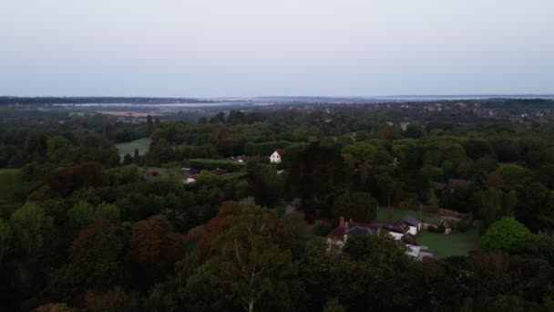 Zjednoczone Królestwo Zdjęcia Dronów Terenów Wiejskich Kent Zdjęcia Lotnicze Piękne — Wideo stockowe