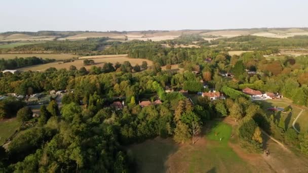 United Kingdom Kent Countryside Drone Footage Aerial Footage Beautiful Trees — Stockvideo