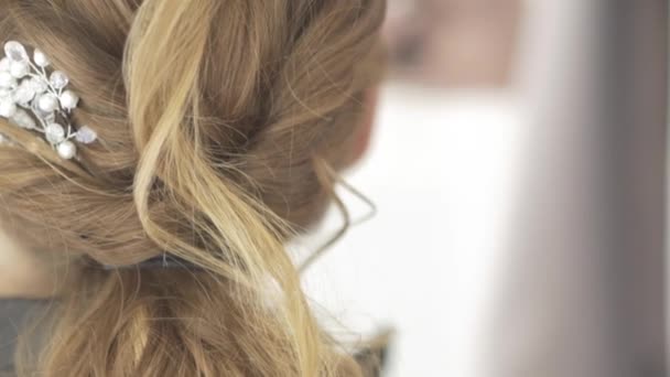 Women Curly Hair Hair Salon — Wideo stockowe