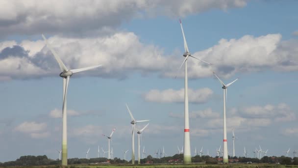 Wind Farm East Fresia Lower Saxony Germany October 2020 — ストック動画