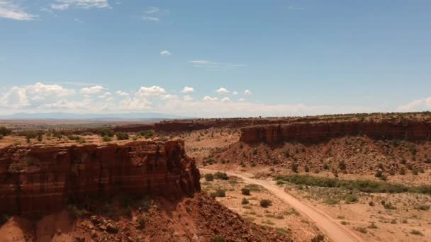 Drone Shot New Mexico Desert Tohajiilee Albuquerque Area Famous Being — 图库视频影像