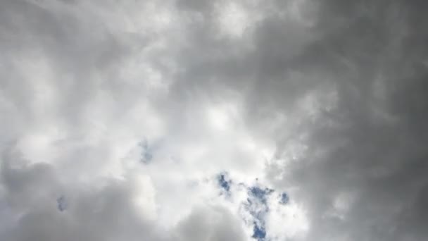 Upward View Stormy Clouds Moving Time Lapse — Stock video