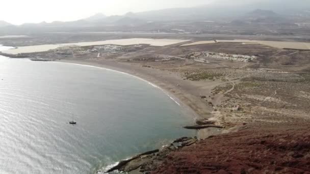 View Montana Roja Bay Tejita Tenerife — Vídeos de Stock