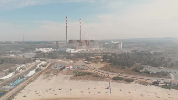 Aerial View Infrastructure Area Costa Vicentina — Stockvideo