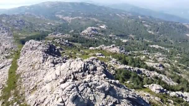 Green Mountain Landscape Sardinia Monte Limbara Drone View — Stockvideo