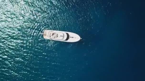 Aerial View Yacht Mediterranean — Stok video