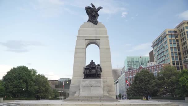 National War Memorial Ottawa Ontario Canada Tomb Unknown Soldier — Stockvideo