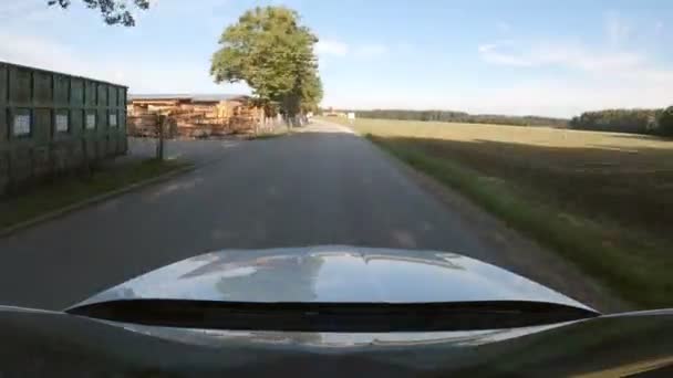 Passing Timber Converting Business Rural Summer Landscape — Stockvideo