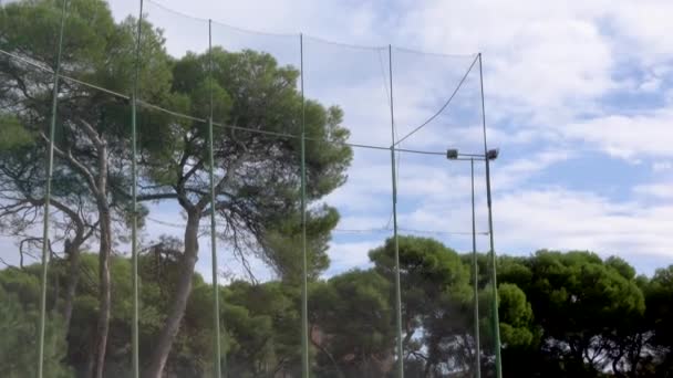High Protective Nets Protection Players Golf Courses — Vídeo de Stock