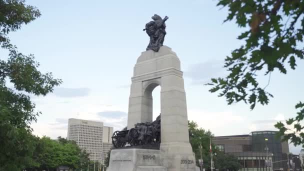 National War Memorial Summer Ottawa Ontario Canada — Stok Video