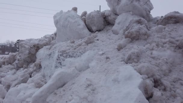 High Snowbank Winter City Neighbourhood — Vídeo de Stock