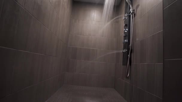 Fancy Shower Water Running — 图库视频影像