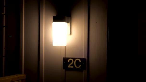 House Number Light Night — Vídeos de Stock