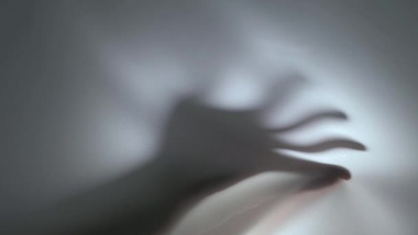 Creepy Distorted Ghostly Hand Abstract Medium Shot — Vídeos de Stock