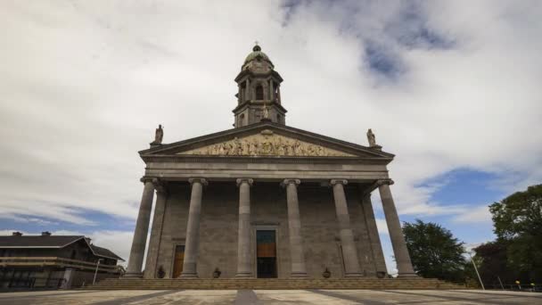 Time Lapse Historical Mel Cathedral Longford Town Ireland — Vídeos de Stock
