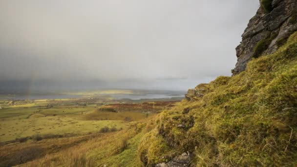 Time Lapse Rural Remote Landscape Grass Trees Rocks Day Hills — ストック動画