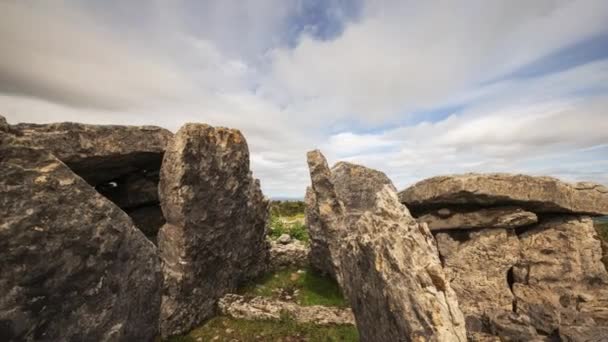 Time Lapse Rural Remote Landscape Grass Trees Rocks Day Hills — Stock video