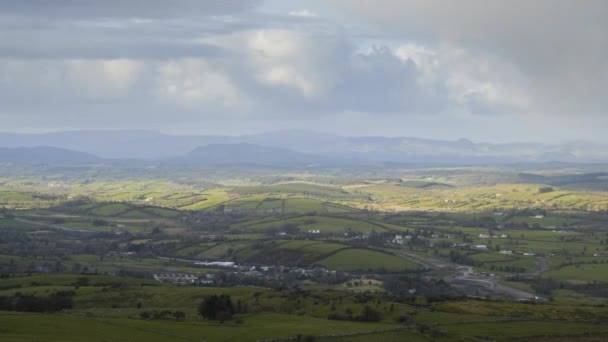 Time Lapse Rural Agricultural Nature Landscape Day Ireland — Wideo stockowe