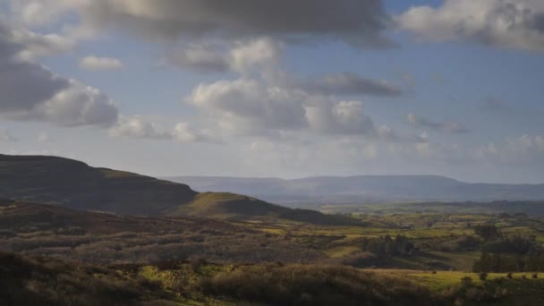 Time Lapse Rural Agricultural Nature Landscape Day Ireland — Stock video