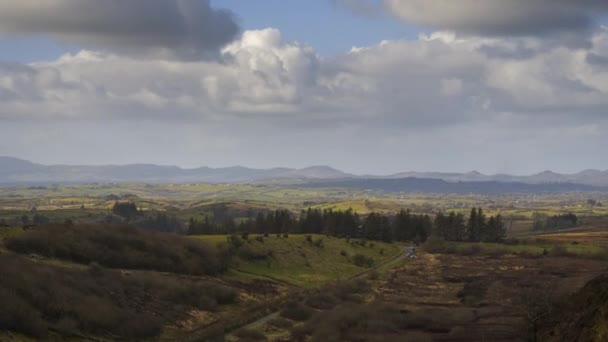 Time Lapse Rural Agricultural Nature Landscape Day Ireland — Stok Video