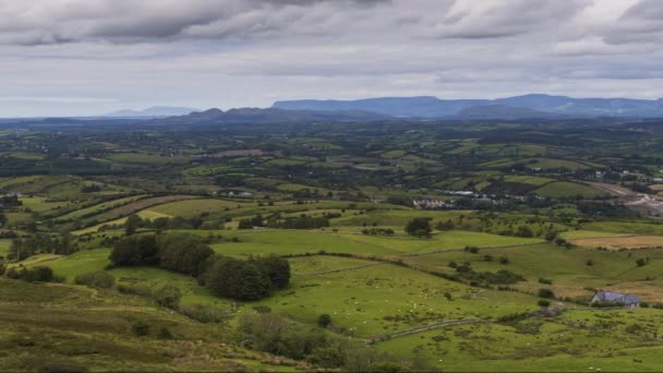 Time Lapse Rural Agricultural Nature Landscape Day Ireland — ストック動画