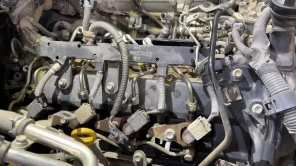 Disassembled Engine Series Landcruiser — Vídeos de Stock