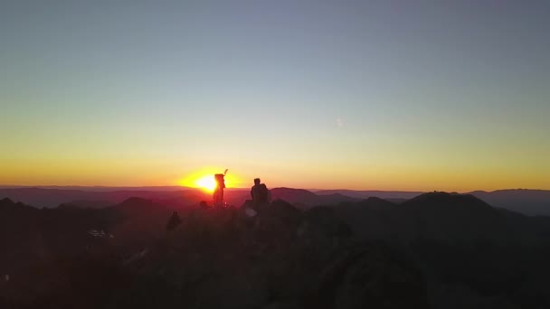 Nejlepší Východ Slunce Mém Životě Summit Cerro Piltriquitrn Patagonia Argentina — Stock video