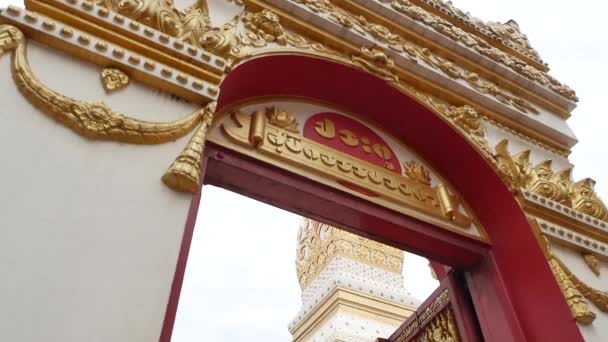 Footage Wat Phra Phanom Famous Buddhist Temple Landmark Nakhon Panom — Stok video