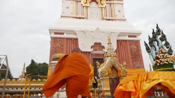 Footage Wat Phra Phanom Famous Buddhist Temple Landmark Nakhon Panom — Wideo stockowe