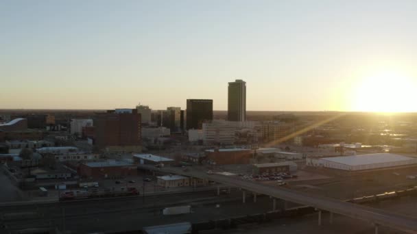 Amarillo Texas Skyline City Aerial — Stockvideo