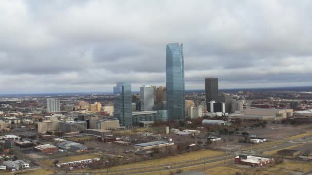 Oklahoma City Skyline Aerial — Stockvideo