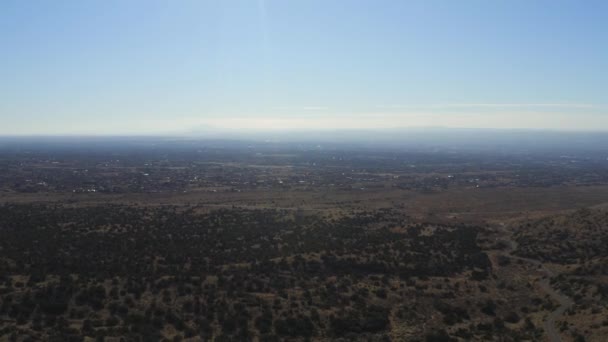 Albuquerque Overlook Aerial Trees Desert — Video Stock