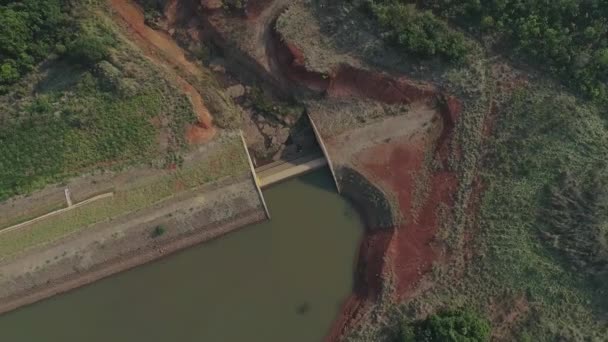 Dam Dry River Brazil — Vídeos de Stock